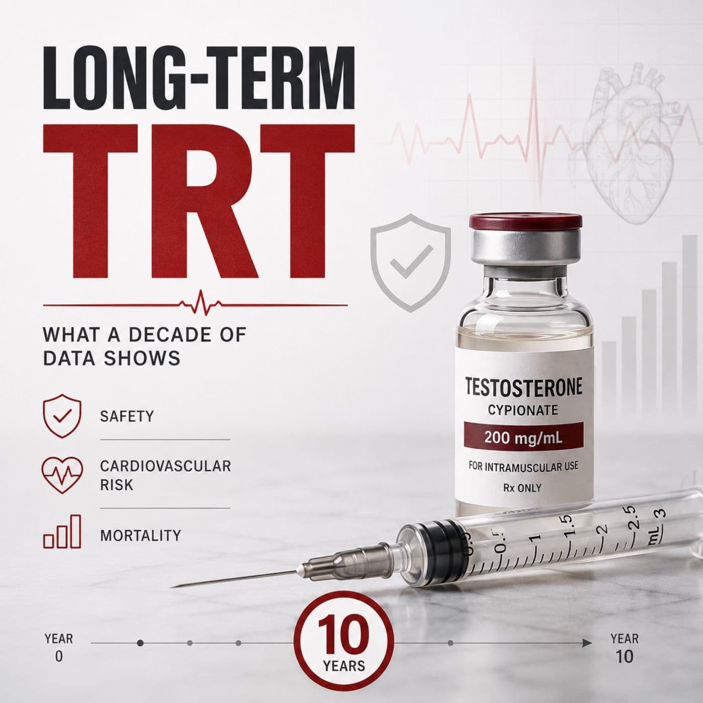 Long-Term TRT: What a Decade of Data Actually Shows About Safety, Cardiovascular Risk, and Mortality
