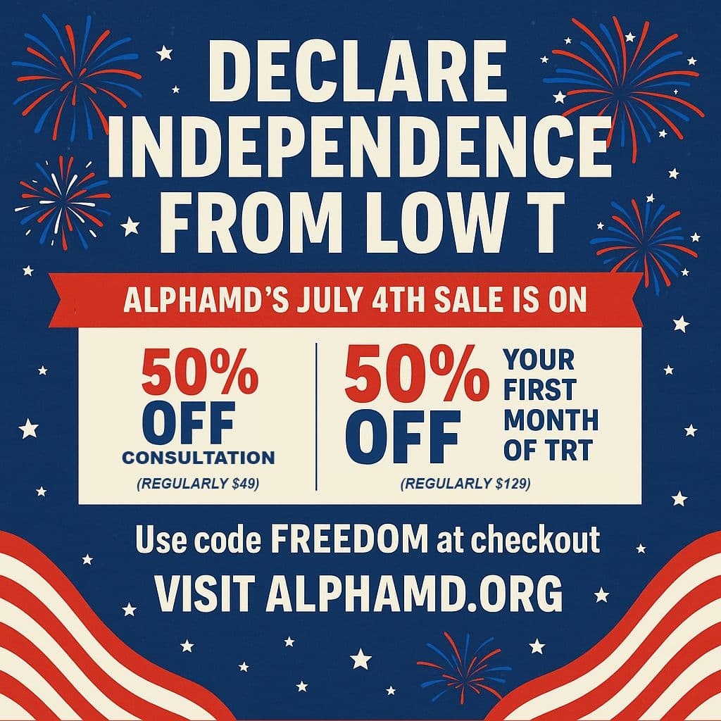 🇺🇸 Declare Independence From Low T – AlphaMD’s July 4th Sale is On! 🧨