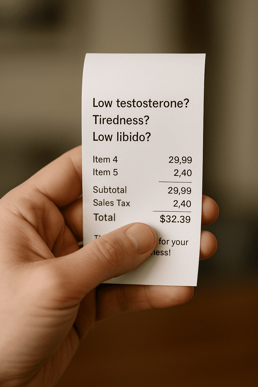 Do Receipts Lower Testosterone? Exploring the Truth Behind Thermal Paper and Hormones