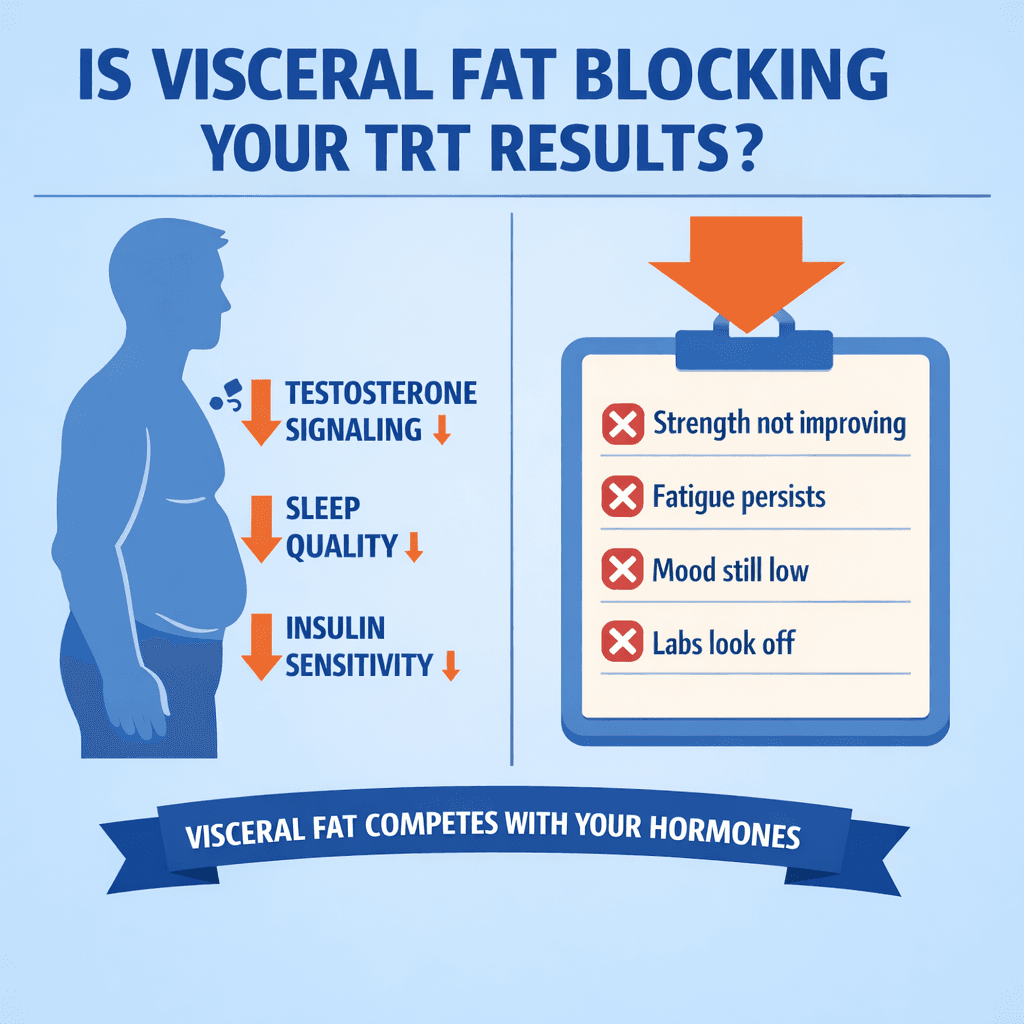 Visceral Fat Is an Endocrine Organ - And It's Working Against Your TRT Protocol in Real Time