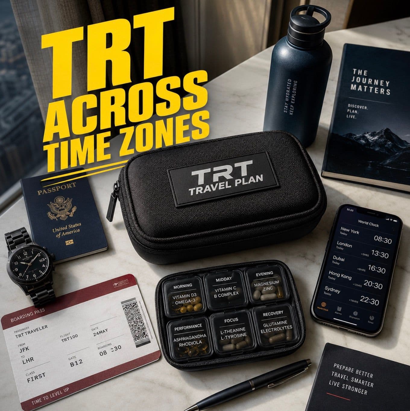 Traveling Across Time Zones on TRT: The Injection Timing and Recovery Protocol Most Men Wing