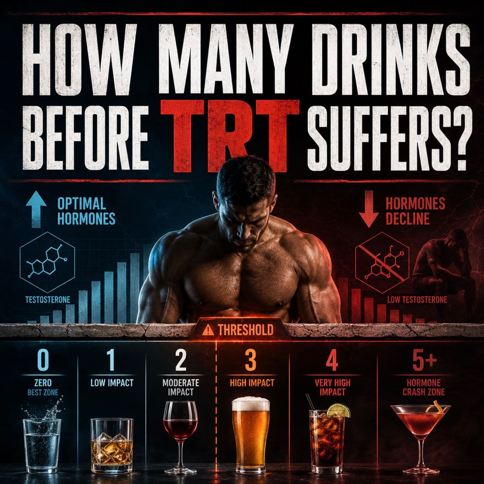 The Alcohol Ceiling: How Many Drinks Per Week Before Your TRT Protocol Stops Working