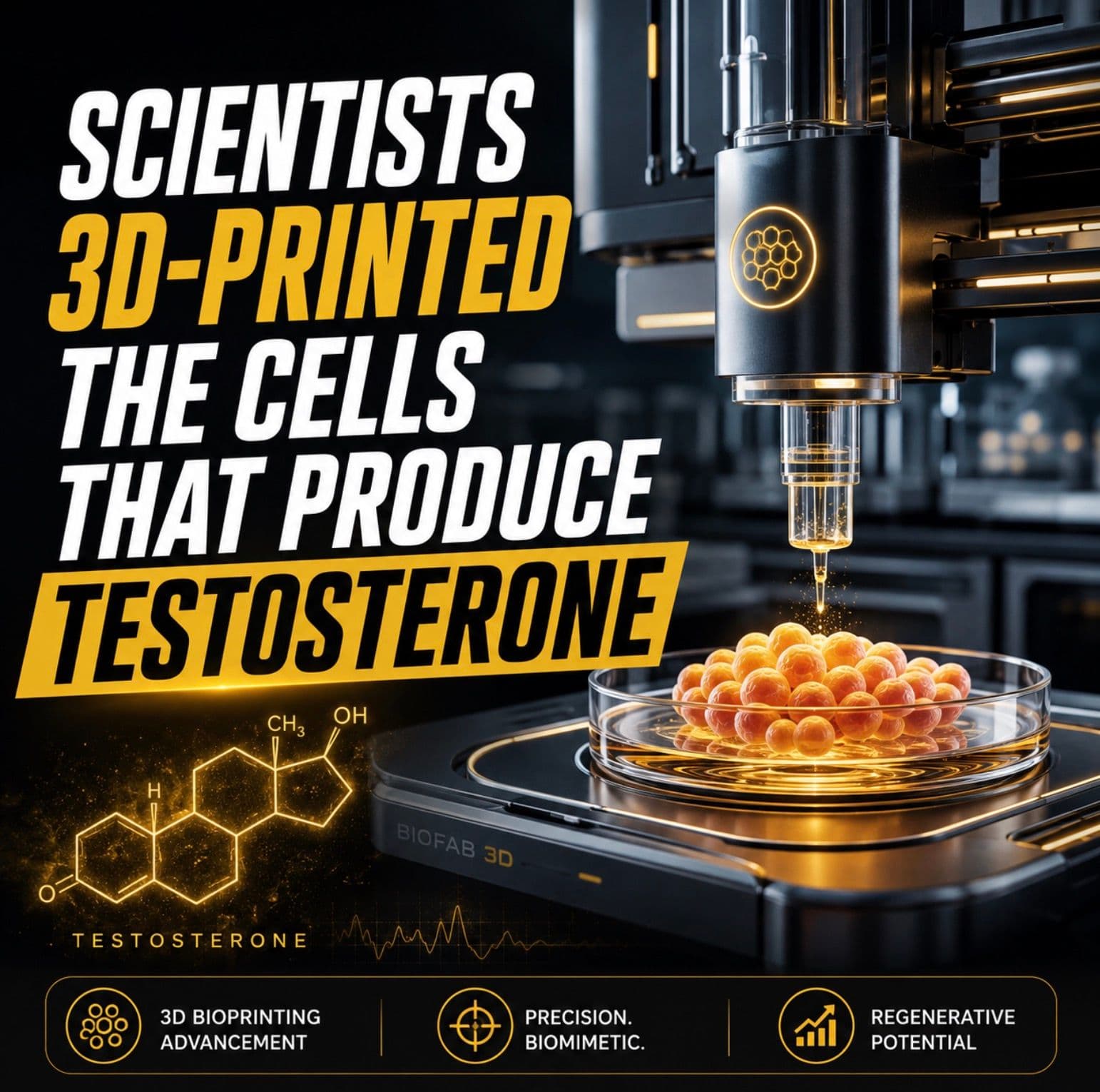 Scientists 3D Printed the Cells That Produce Testosterone - The Implications Are Larger Than They Appear