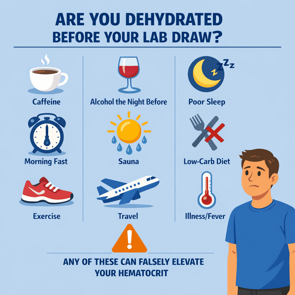 Dehydration Is Inflating Your Hematocrit Number - And Most Men on TRT Don't Know It