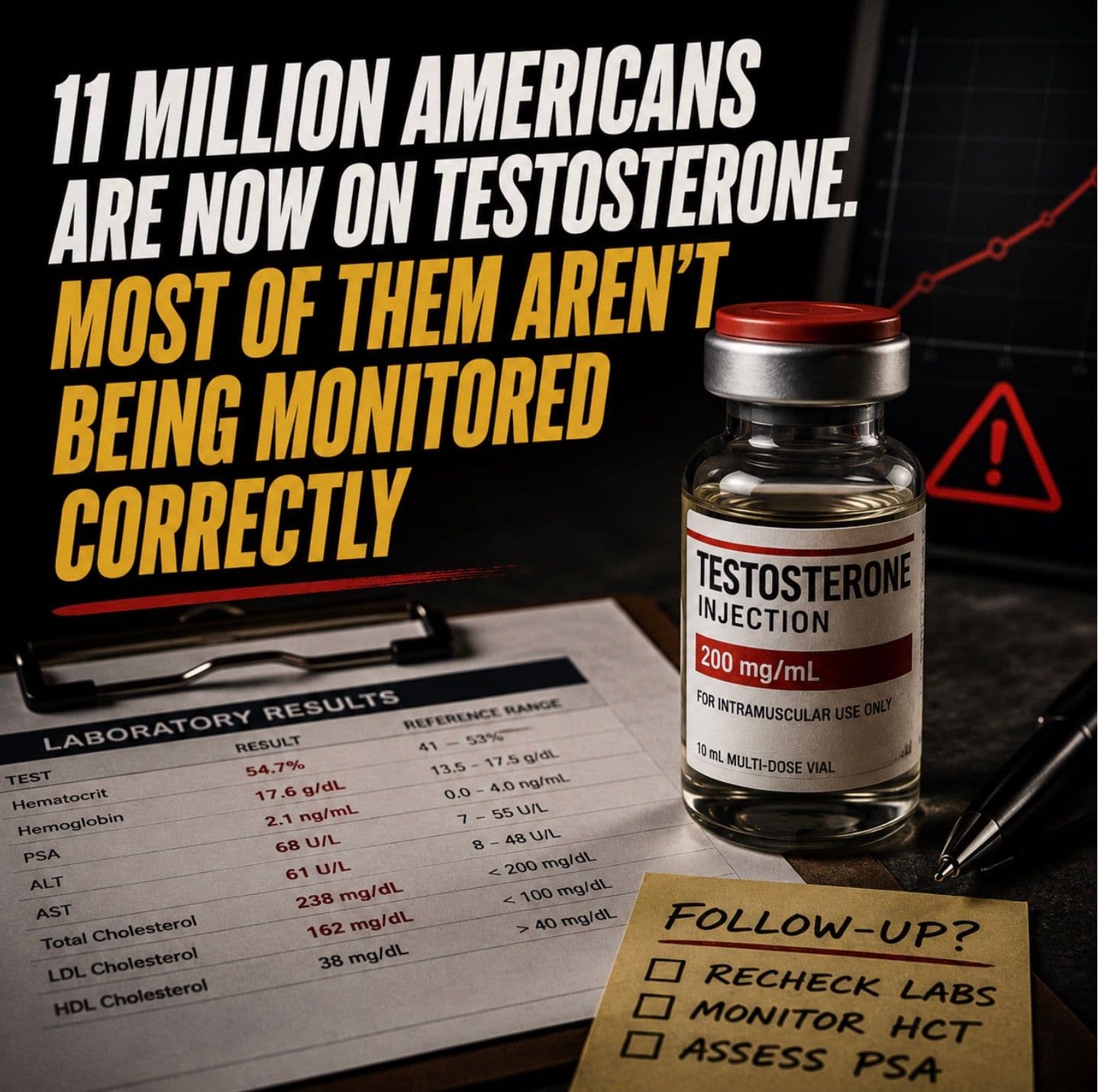 11 Million Americans Are Now on Testosterone. Most of Them Aren't Being Monitored Correctly.