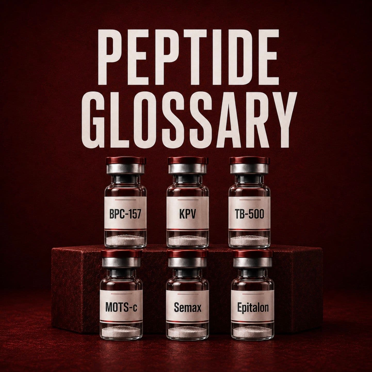 Peptide Glossary: What BPC-157, KPV, TB-500, MOTS-c, Semax, and Epitalon Actually Do