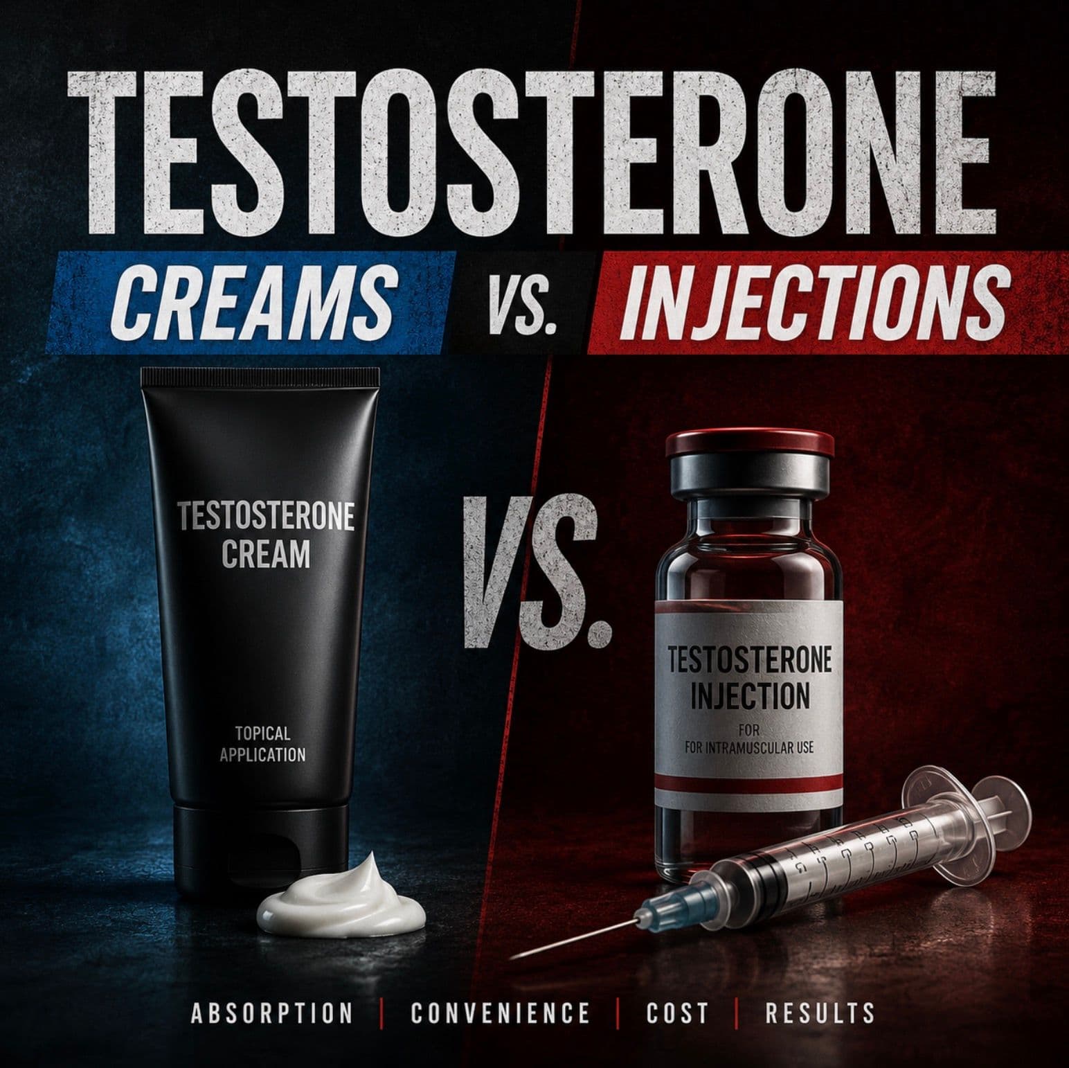 Testosterone Creams vs Injections: Comparing Testosterone Replacement Therapy Methods