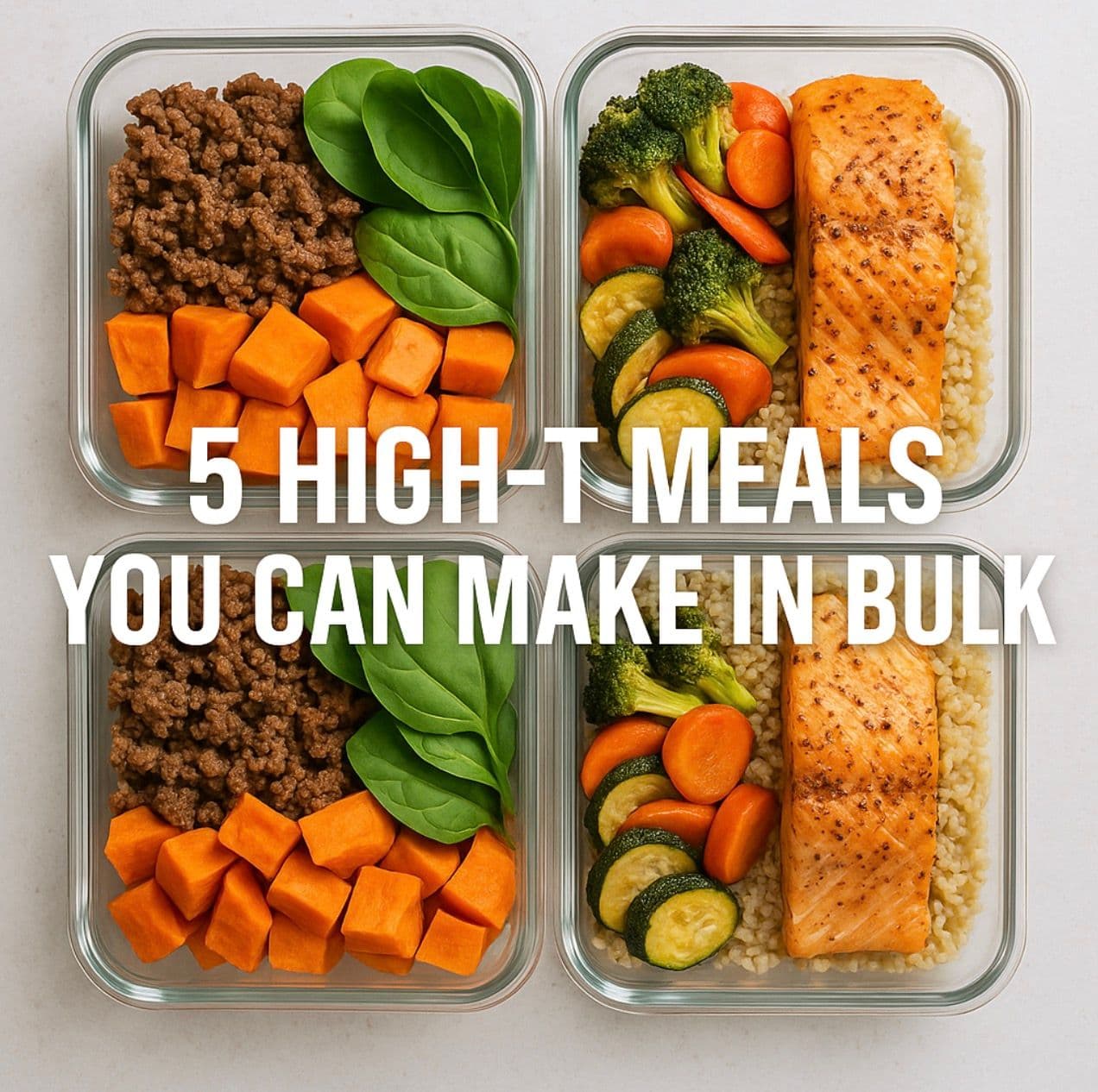 Meal Prep for Busy Men: 5 High-T Meals You Can Make in Bulk