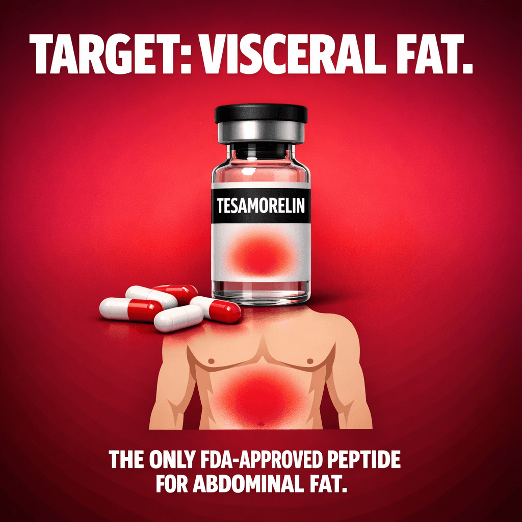 Tesamorelin Is the Peptide That Gets Overlooked Because It Actually Has FDA Approval. Here's Why That Matters.